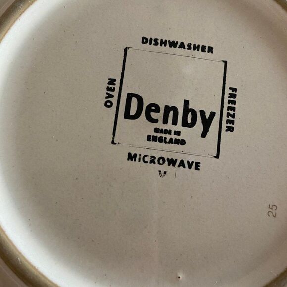 Denby Fire Handmade Rich Colors Mid Century Modern Rare Round Platter, 13.25" - Picture 9 of 9